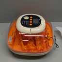 Chickcozy 25 Egg Incubator, Automatic Egg Turner with Thermometer Seat and Humidity Control, Egg Candler, 360 View with Clear Window, Incubators for Hatching Chicks (Sunlit Orange)