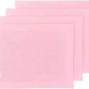 Solino Home Linen Placemats Set of 4 - Pink Lemonade Placemats 14 x 19 Inch - 100% Pure Linen Table Place Mats for Spring, Mothers Day, Summer - Fete (Rectangular (Set of 4))