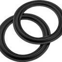 Homakover 2pcs Black Color 8 Rubber Speaker Edge Surround Rings Replacement Parts for Speaker Repair or DIY (8")