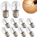 10PCS 1157 Bulb, Tail High and Low Brake Light Bulb, P21/5W S25 2057 2357 7528 BAY15D Light Bulb, Turn Signal Light Bulb Replacement, Universal Halogen Brake Tail Light Parking Light (White)