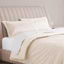Carressa Linen 100% Egyptian Cotton Duvet Cover King Size - 600 Thread Count 3 PC Duvet Cover Set, Extra Long Staple Egyptian Cotton Quilt Cover, Soft, Breathable with Hidden Zipper Closure - Ivory