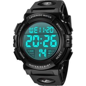 Mens Digital Watch Sports Military Watches Waterproof Outdoor Chronograph Wrist Watches for Men with LED Back Ligh/Alarm/Date