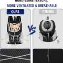 Pawaboo Pet Dog Carrier Backpack, Puppy Dog Travel Front Carrier for Small Medium Dogs Cats, Adjustable Breathable Dog Carrying Backpack with Safety Strips for Hiking, Walking, Black, Large (Up to 14 lbs)