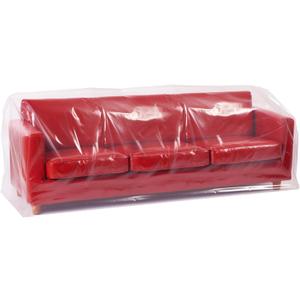92W x 42D x 62/41H Inches Plastic Couch Covers - Dust-Proof Furniture Cover for Sofa, Heavy Duty Storage and Moving Bag, Renovation Protection (4mil Thickness)