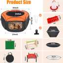 Brooder Box for Chick, 6-in-1 Chick Starter Kit, Includes Brooder Heating Plate, Baby Chicken Pen, Chicken Feeder, Waterer, Perch, Nesting Pad (Brooder Set)