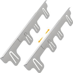 Stove Gap Covers Stainless Steel,Stove Gap Filler& Oven Gap Filler Range Trim Kit for Countertops,Heat Resistant Guard Between Stove & Counter,Easy Retractable Length13.8''to 27.5'',Width 1'',Silver