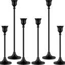 Candlestick Holders,Taper Candle Holder for Candlesticks Black Candelabra Candle Holders Vintage Candle Stick Candle Holder for Fireplace Party Dining Home (2sets (6pcs))