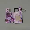 Shorogyt Compatible with iPhone 16 Pro Max Wallet Case with Card Holder - Cute Purple Flower Design Kickstand for Magnetic Clasp Back Flip Folio Leather Phone Covers for Women Men Girls