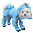 IOICYBF Dog Raincoat with Hood, Waterproof Full-Coverage Reflective Rain Jacket Quick-Drying Rain Poncho and Shoes for Small Medium Large Dogs,Blue,XL