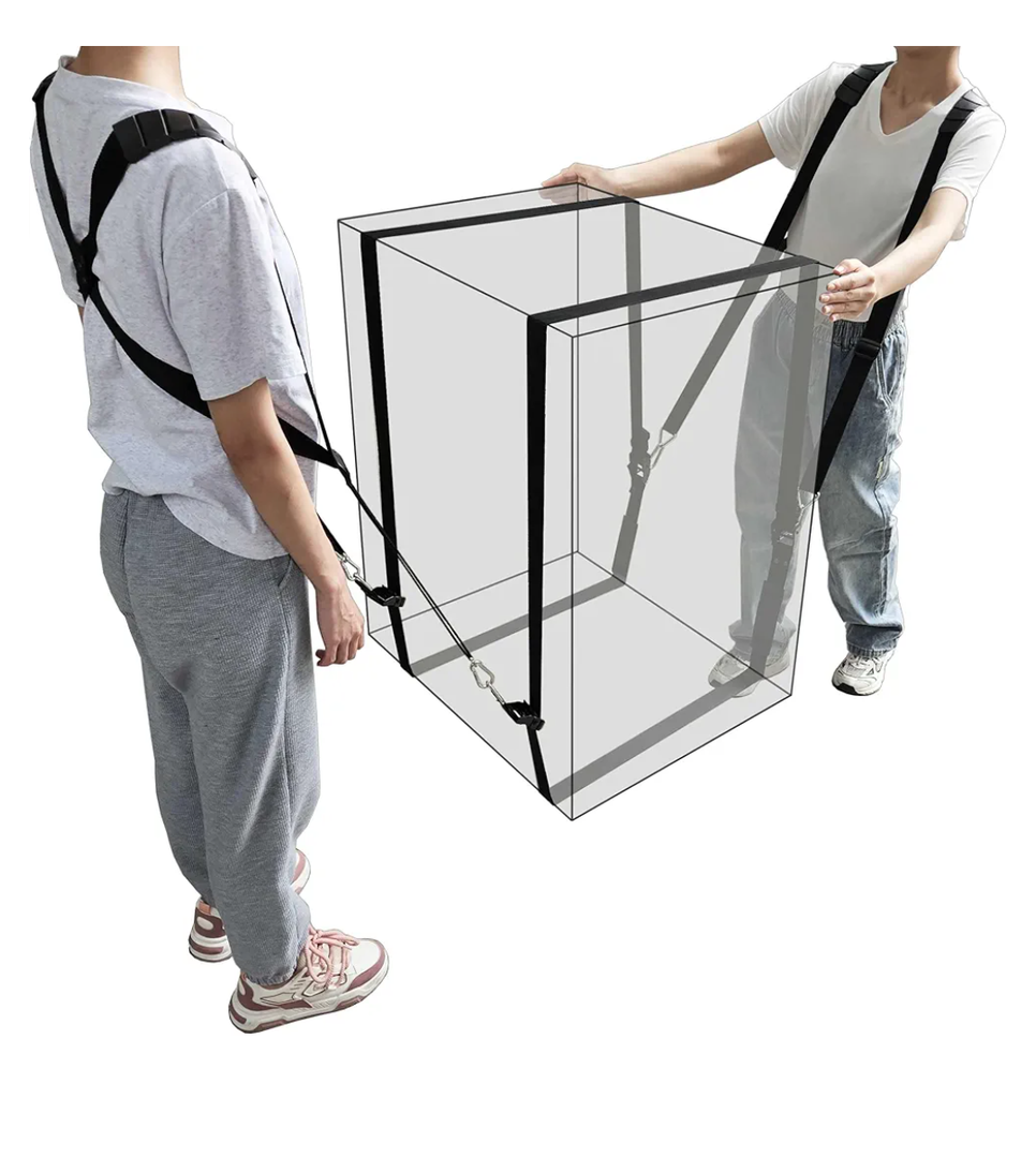 Shoulder Moving Straps With Cargo Tie Down, Move, Lift, Carry, Lashing and Secure for Safe and Efficient Moving of Heavy Objects, Furniture, and Appliances - 2 Person
