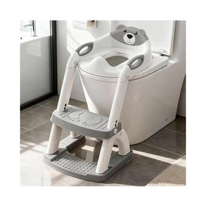 Potty Training Seat, SKYROKU Upgrade Toddler Toilet Seat for Kids Boys Girls, 2 in 1 Potty Training Toilet, Splash Guard AntiSlip Pad Step Stool,New SectorShape Stabilized Base (8899+Grey)