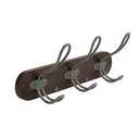 Creations Dark Wash Brown Rustic Coat Rack Wall Mount with 3 Hooks