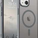 SUPFINE Magnetic for iPhone 15 Plus Case & iPhone 14 Plus Case(Compatible with MagSafe) (Military Grade Drop Protection) Slim Translucent Shockproof with Anti-Fingerprint Phone Case,Gray