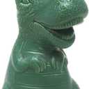 Isaac Jacobs Green Ceramic Dinosaur, Liquid Soap Pump/Lotion Dispenser with Chrome Metal Pump (Holds Up to 12 Oz.)  Great for Bathroom, Kitchen Countertop, Bath Accessory (Green)