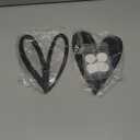 Vineland Metal Heart Wall Art Decor, Black Minimalist Wall Sculptures for Living Room Bedroom Bathroom Kitchen Decorations, Housewarming Valentine's Day Gifts, 5.9x7.8 Inches, Set of 2, Black