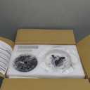 Fanbulous Ceiling Fans with Lights and Remote, 42 inch Low Profile Flush Mount Ceiling Fan,White Modern Ceiling Fan with LED Light for Bedroom Indoor Outdoor-5 Reversible blades, 3CCT, 6 Speeds, Timer