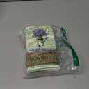 Lavien Home Cotton Kitchen Towels Set of 4 - Lavender Embroidered Tea Towels, Absorbent and Soft Waffle Weave with Plaid, 16x24 inches