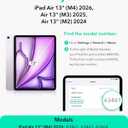 ESR for iPad Air 13 Inch Case M4/M3/M2 (2026/2025/2024), Removable Magnetic Cover, Adjustable Portrait/Landscape Stand, 9 Standing Angles, Shift Series, Black