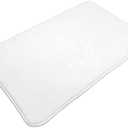 Soft Bath Mat, Machine Washable Bathroom Rug, Non-Slip, Super Absorbent, 24 x 16 inches, White