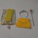 Light Up Princess Dress Up Clothes for Girls 3 4 5 6 Years Old, Princess Toy for Kids Birthday Gift (Yellow)