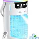 Portable Air Conditioners Fan, 1200ML Personal Evaporative Air Cooler with Water Tank, Ice Cooling Fan, Mini Desk Swamp Cooler for Bedroom, Office, Dorm, Home