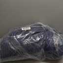 HYMOKEGE Navy Blue Oversized Queen Comforter Set Seersucker 7 Pieces, All Season Luxury Bed in a Bag for Bedroom, Bedding Set with Comforter, Sheets, Pillowcases & Shams