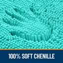 OLANLY Bathroom Runner Rugs 59x24, Extra Soft Absorbent Chenille Bath Rugs, Rubber Backing Quick Dry, Machine Washable Long Bath Mats for Bathroom Floor, Tub and Shower, Home Decor Accessories, Teal