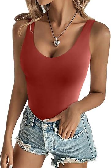 REORIA Butsmooth Womens Sexy Deep V Neck Backless Sleeveless Double Lined Thong Bodysuits for Going Out (Medium) REORIA Butsmooth Womens Sexy Deep V Neck Backless Sleeveless Double Lined Thong Bodysuits for Going Out (Medium)