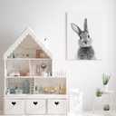 DakTenn Rabbit Wall Art Bunny Wall Art Bunny Decor Lovely Rabbit Posters for Rabbit Nursery Wall Art Framed Easter Artwork Home Decor Nursery Wall Decor for Bedroom Bathroom Bunny Poster Bunny Pictures 18x24 Inches