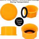 6PCS Gas Can Caps, 5 Gallon Gas Can Cap Replacement, Universal Coarse Thread Gas Cap for Gasoline, Portable Gas Tank Lid for Improved Sealing and Transportation