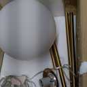 Gold Globe Floor Lamp, Mid Century Modern Floor Lamp, Tall Standing Lamp with Frosted Glass Shade, Contemporary Pole Lamp for Living Room, Bedroom, Offices
