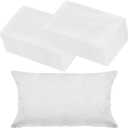 Framendino, 50 Pack Disposable Pillow Case Covers Travel Single Use Pillowcase Cases for Hotel Home Bedroom (32 x 20 Inch) (White)