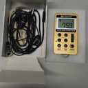 Retekess V112 AM FM Radio Portable, Mini Radio with Earphone Pocket, Digital Tuning Rechargeable Battery LCD Display for Walking Jogging(Gold)