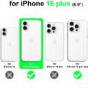 PULOKA for iPhone, Heavy Duty Shockproof Protection,Compatible with MagSafe Accessories,Drop Proof Cover (White, iPhone 16 Plus)