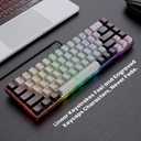 GEODMAER 65% Gaming Keyboard, Wired Backlit Mini Keyboard, Ultra-Compact Anti-Ghosting No-Conflict 68 Keys Membrane Gaming Wired Keyboard for PC Laptop Windows Gamer