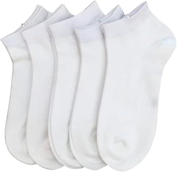 Women Viscose Bamboo Ankle Socks Low Cut Thin Sock Lightweight Pastal Color Soft Sock 5 Pairs
