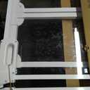 WAOWAO Clear Acrylic Baby Gate for Stairs Modern Design Acrylic Auto Close Pet Gate, 48.42-57.08" Wide Safety Baby Gate for Doorways,White Clear Dog Gates Indoor, Hallways,Kitchen
