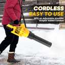 QuliMetal Cordless Leaf Blower Compatible with Dewalt 20V Max Battery, 500CFM/150MPH Electric Leaf Blower Cordless, 6 Speed Modes, Battery Powered Blowers for Lawn Care, Yard (Tool Only)