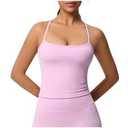 Camisole Tops for Women Skinny Stretch Workout Tank Top Sleeveless Running Gym Pants, S