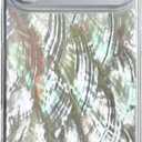 Mother of Pearl Glitter Phone Case for iPhone 17 Pro,Bling Shiny Real Seashell Pattern Slim Glossy Sleek Stylish Trendy Protective Shockproof Girls Women i Phone 17pro Cover 6.3"