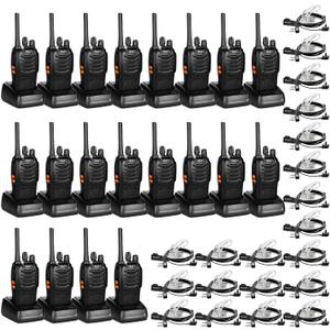 TIDRADIO TD-V2 Walkie Talkies for Adults with Earpiece 2 Way Radios Walkie Talkies Long Range with Flashilght Two Way Radio Rechargeable for Business or Family (20 Pack)