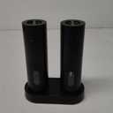 CIRCLE JOY Electric Rechargeable Salt and Pepper Grinder Set Top-Refill Automatic Pepper Mill Grinder with Charging Base, Adjustable Coarseness, Easy Filling Larger Capacity with Led for Home Kitchen