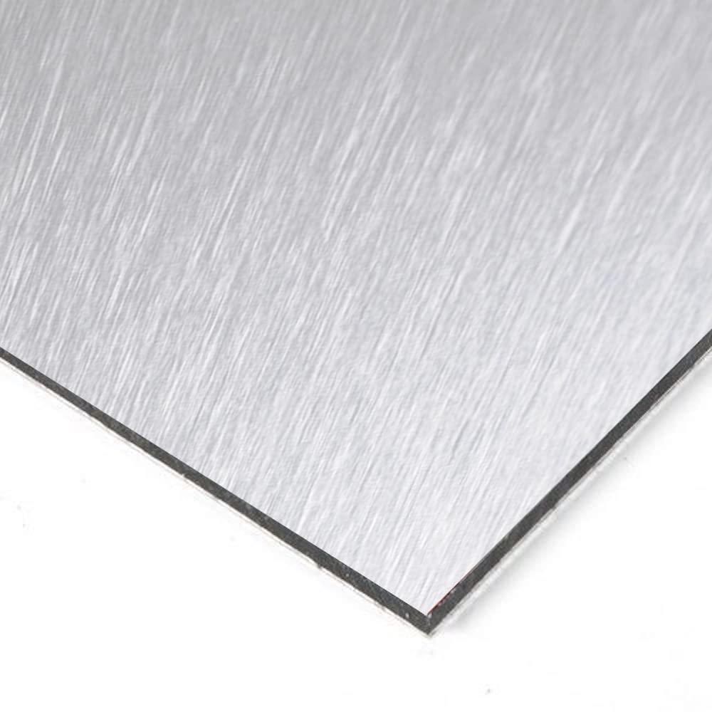 Falken Design Aluminium Composite Panel Brushed Silver 24 in. x 48 in. x 1/4 in.
