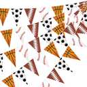 HESTYA 5 Pcs 49 Ft Sport Party Decorations Football Pennant Banner Pre-Assembled Basketball Triangle Flag Bunting Garland for Baseball Soccer Birthday Party Supplies Sport Theme Decorations