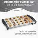 Alpha Living 3x2.5 QT Food Warmers for Parties Buffet Servers and Warmers Premium Catering Supplies Buffet Display Stainless Steel Electric Food Warmers with Temperature Control