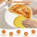 5 PCS Sponges, Non-Scratch Dish Sponge for Kitchen Household Bathroom Cleaning, Multicolour Dual Sided Kitchen Sponges Reusable Microfiber