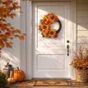 Fall Wreaths for Front Door, 20'' Fall Door Wreath for Harvest Decor