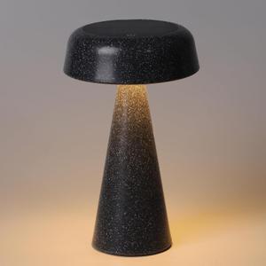 Solar Cordless Mushroom Lamp Rechargeable, Portable Battery Table Lamp Waterproof, Touch Dimmable Night Light for Home/Patio/Dinning/Outdoor (Gypsophila Black - Solar)