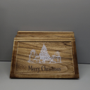 40" Wood Christmas Tree Collar, XL Hexagon Xmas Bottom Cover, Rustic Vintage Skirt for 7.5-11 ft Christmas Tree, Wooden Xmas Oversized Holiday Decor for Home Festive Party(Brown,Cute)