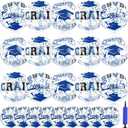 24 Pcs 16 Inch Blue Gold Graduation Inflatable Beach Balls with Air Pump Congrats Grad Sign Activities Beach Ball 2026 Graduation Party Favor Swimming Pool Supplies for Graduates Seniors College